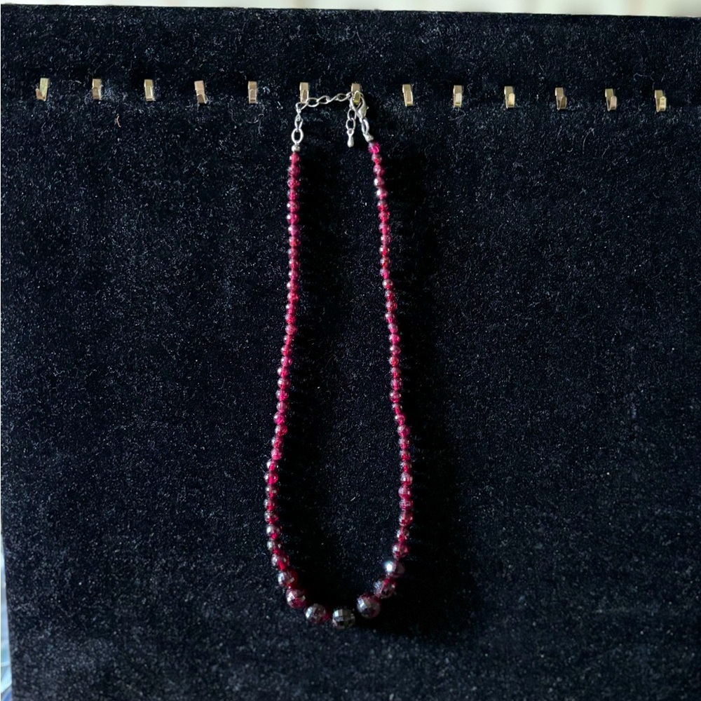 Garnet Pearl necklace